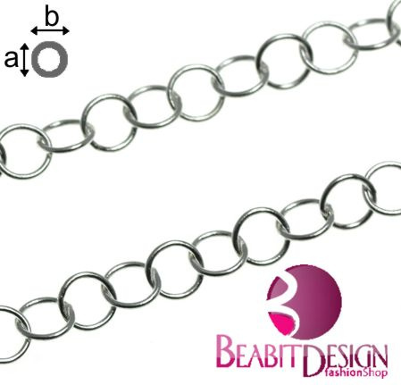 Łańcuszek srebrny rollo 3,8mm Łańcuszek srebrny rollo 3,8mm