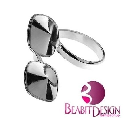 Pierścionek baza do 4470 Fancy Square 12mm Pierścionek baza do 4470 Fancy Square 12mm