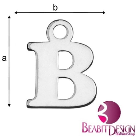 Zawieszka Litera B 8,9x7,7mm Zawieszka Litera B 8,9x7,7mm