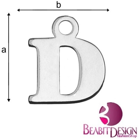 Zawieszka Litera D 9x7,5mm Zawieszka Litera D 9x7,5mm