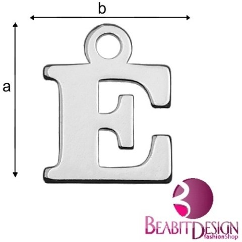 Zawieszka Litera E 8,9x7mm Zawieszka Litera E 8,9x7mm