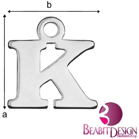 Zawieszka Litera K 8,9x8,4mm Zawieszka Litera K 8,9x8,4mm