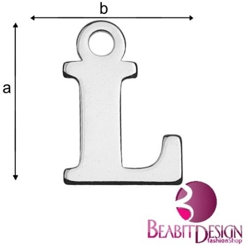 Zawieszka Litera L 8,6x6,4mm Zawieszka Litera L 8,6x6,4mm