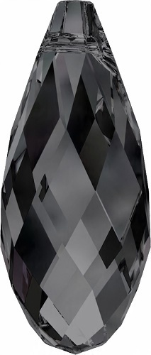 Briolette Silver Night 17x8,5mm