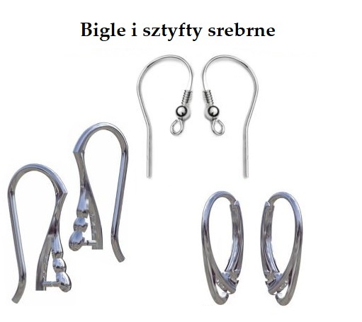 Bigle i sztyfty srebrne